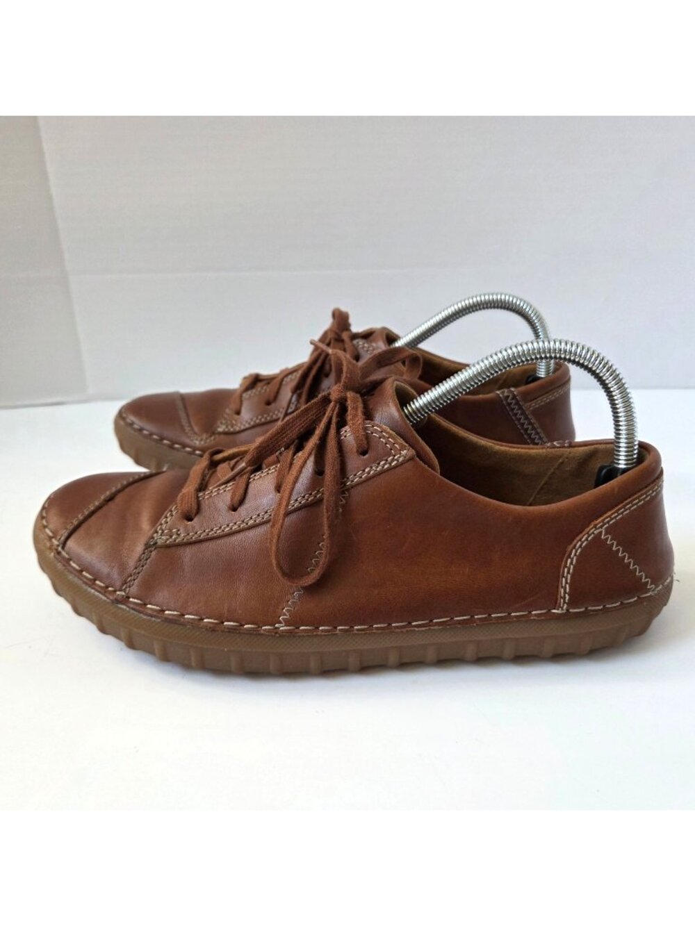 Clarks Shoes Mens 8 Brown Leather Maxton Park Lace Up Comfort Oxfords Preppy